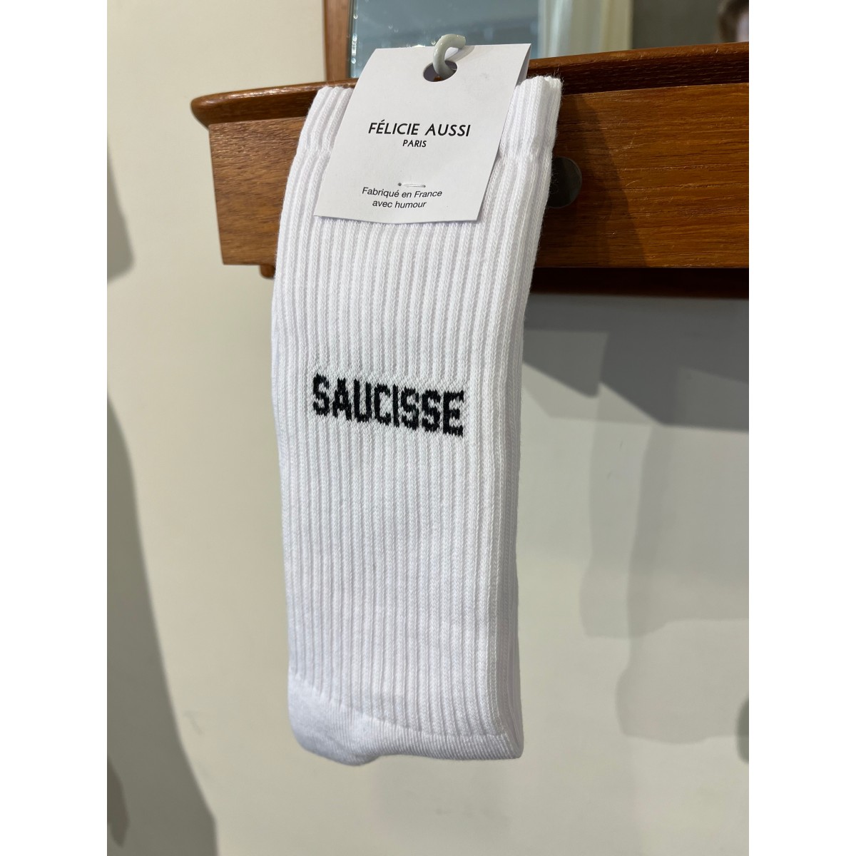 Félicie Aussi - Chaussettes blanches "Saucisse"