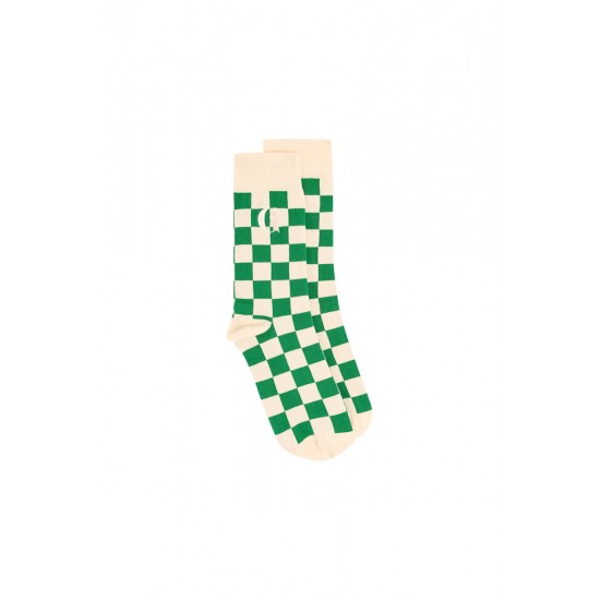 Graine Clothing - Chaussettes damier bleu