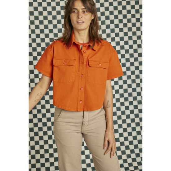 Graine Clothing - Chemise courte orange