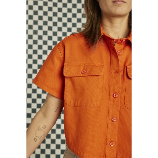 Graine Clothing - Chemise courte orange 2