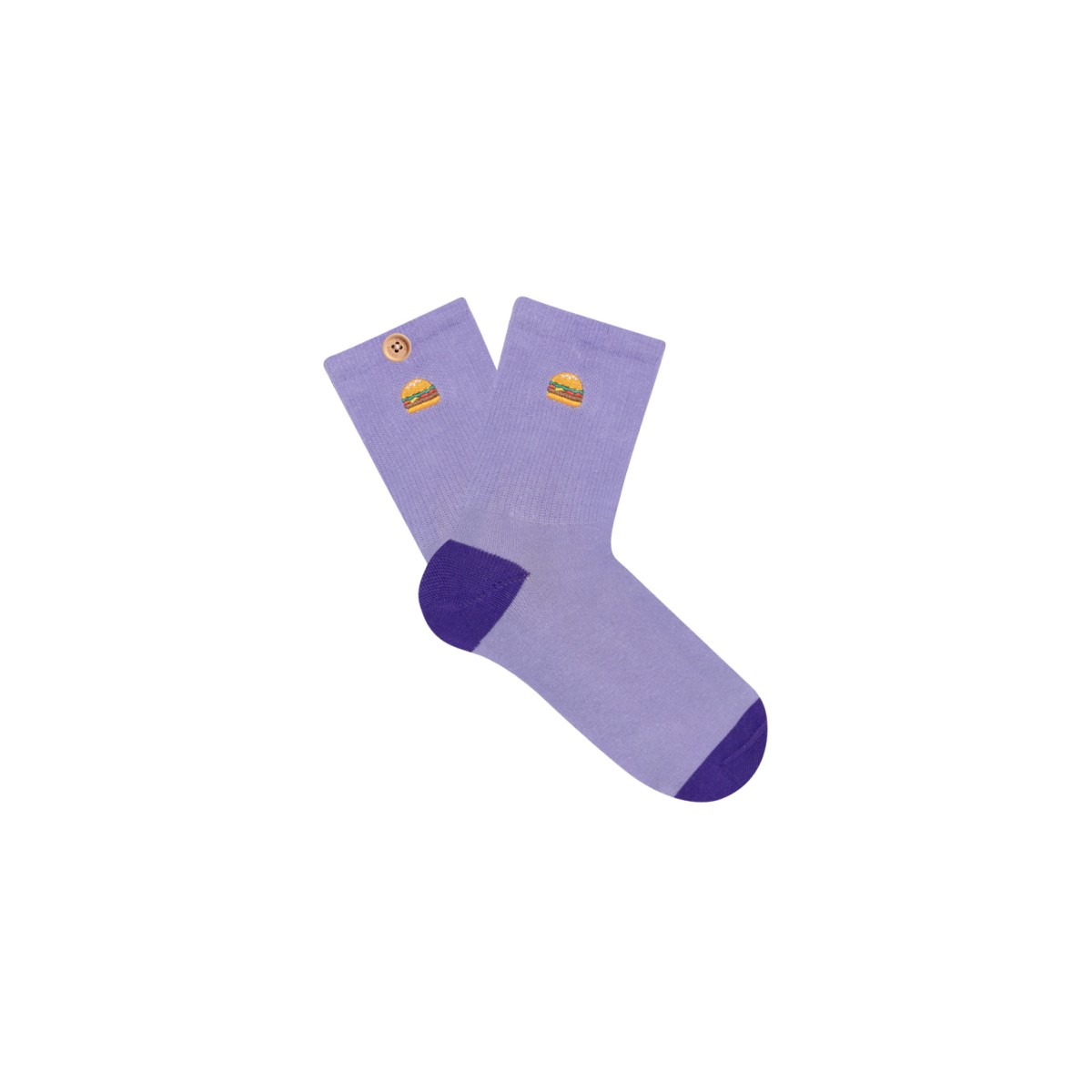 Cabaia - Chaussettes cookies en lurex violette