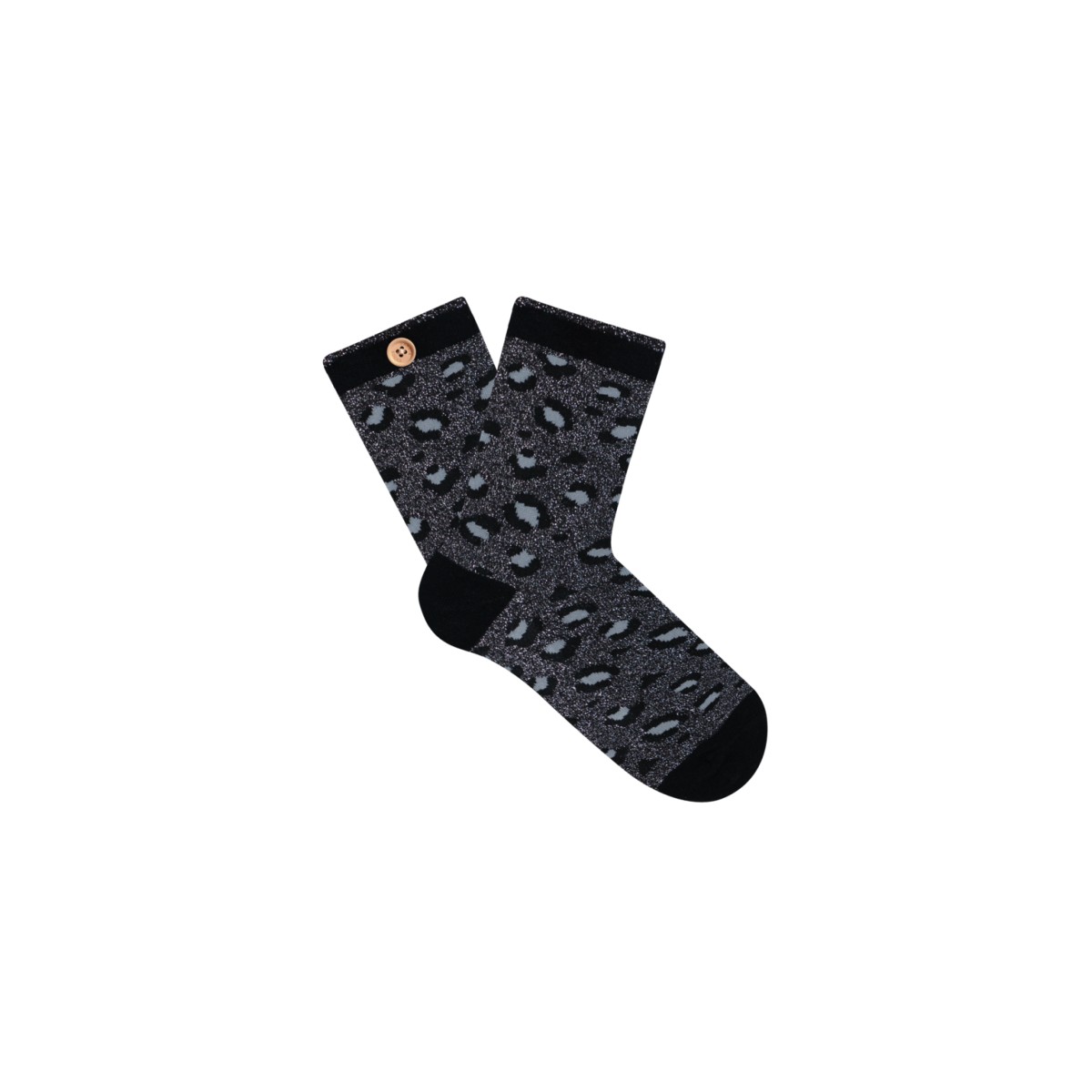 Cabaia - Chaussettes femme lurex léopard