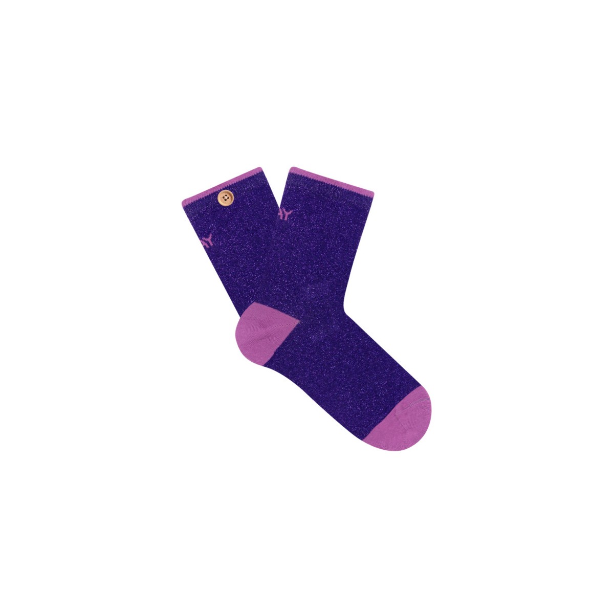 Cabaia - Chaussettes femme lurex léopard