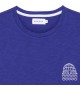 Bask in the sun - T-shirt bleu brodé