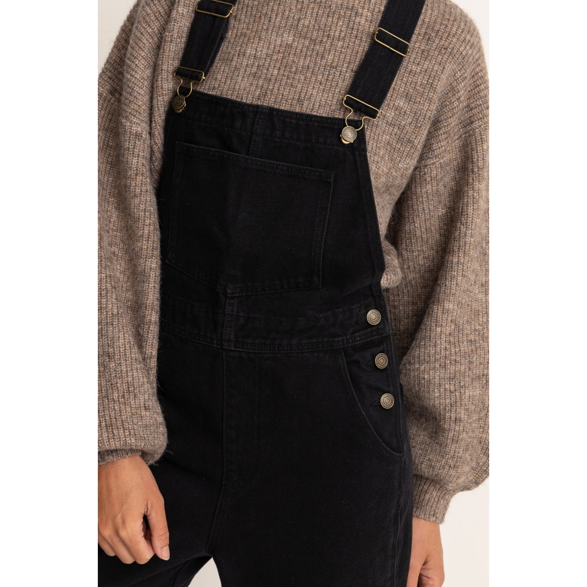 Rhythm - Salopette en jean noir