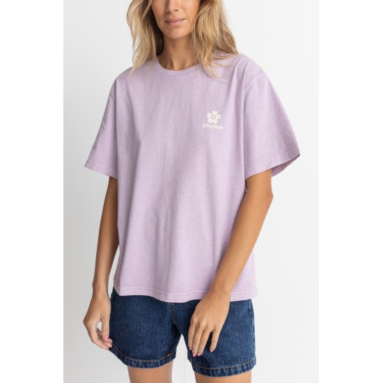 Rhythm - T-shirt lilas sérigraphié