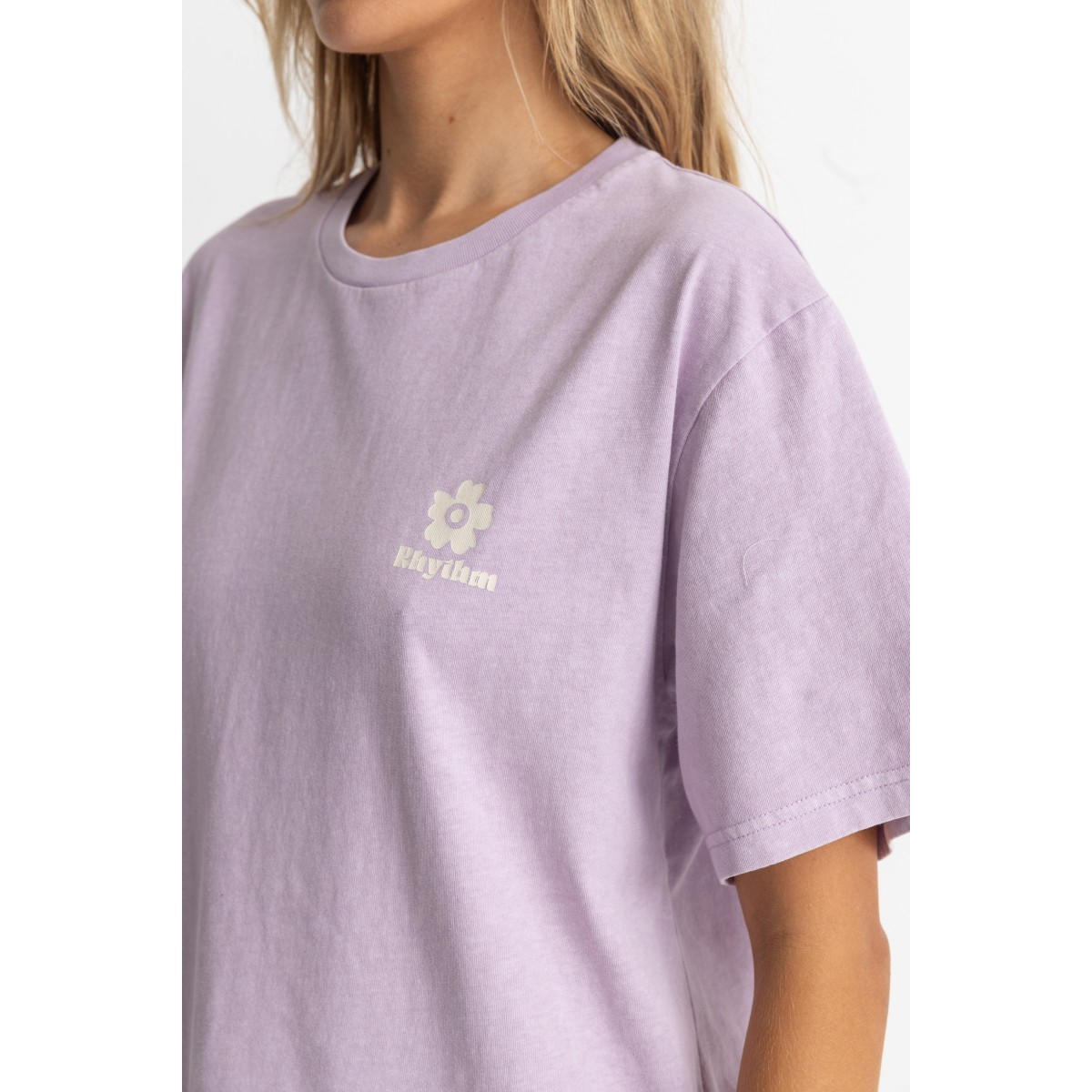 Rhythm - T-shirt lilas sérigraphié