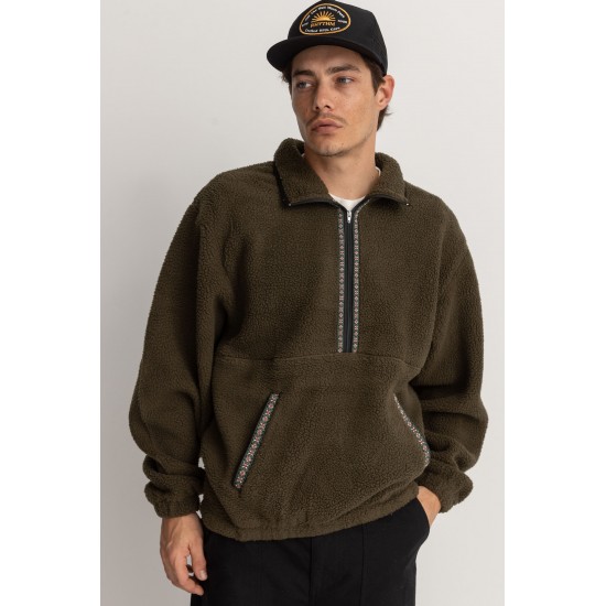 Rhythm - Pull sherpa vert olive