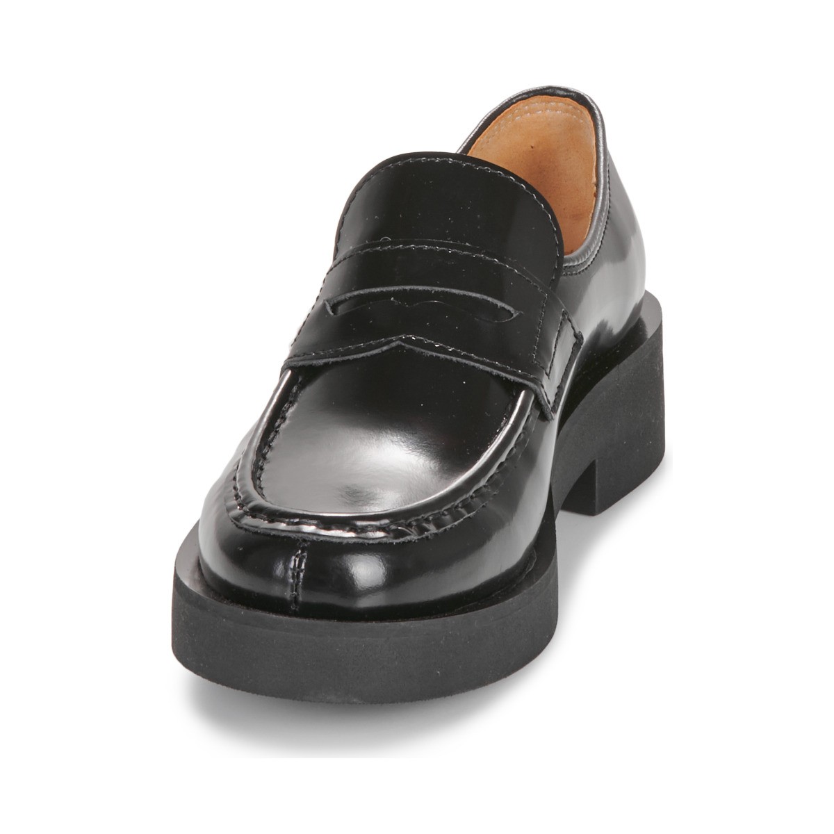 Christian Pellet - Mocassins en cuir verni noir