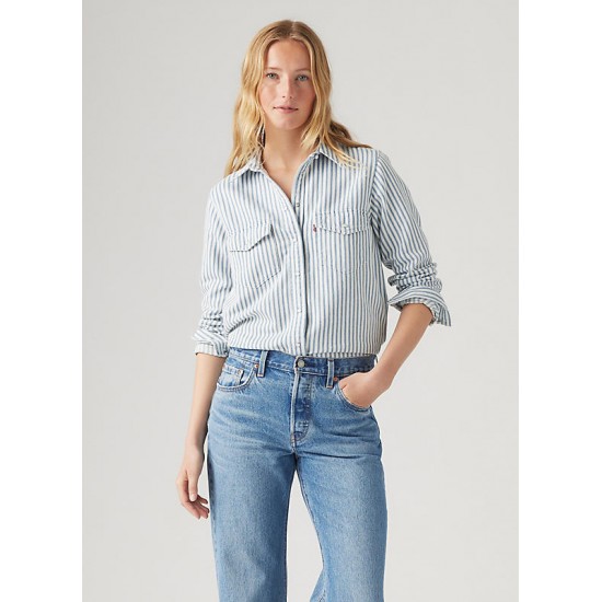 Levi's - Chemise en jean femme à rayures