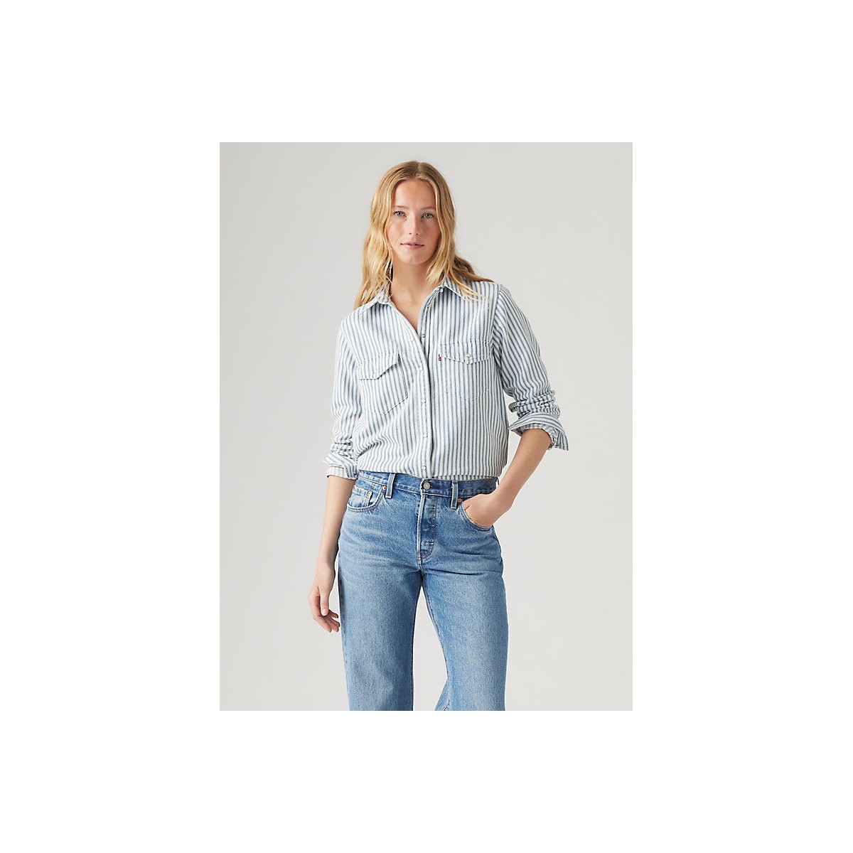 Levi's - Chemise en jean femme à rayures