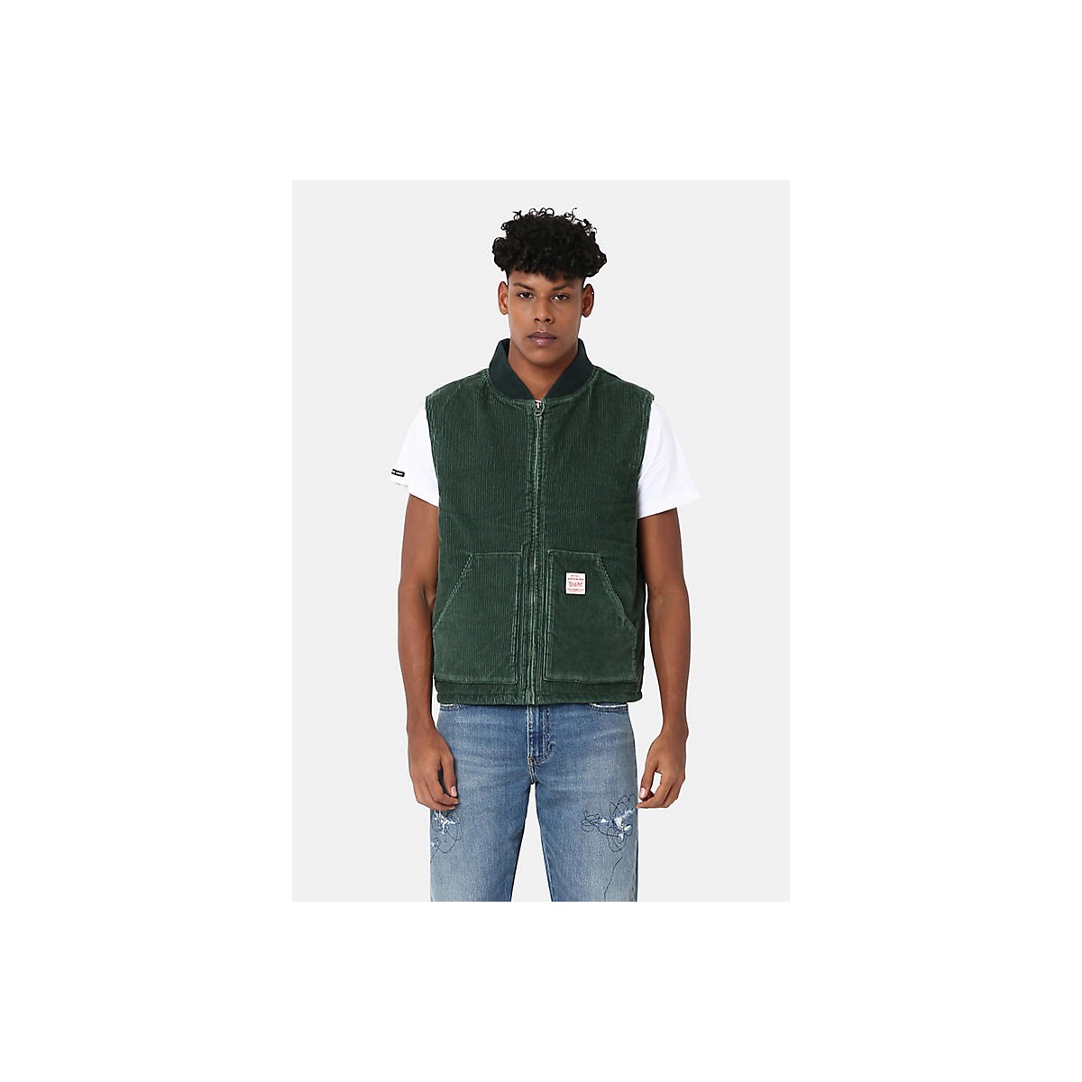 Levi's - Vest sans manches en velours vert