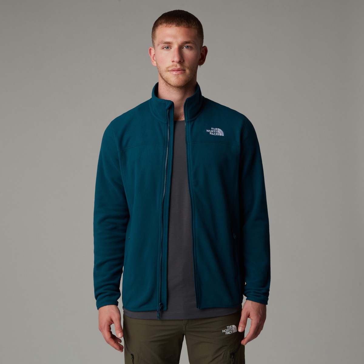 THE NORTH FACE - Veste polaire bleu pétrole