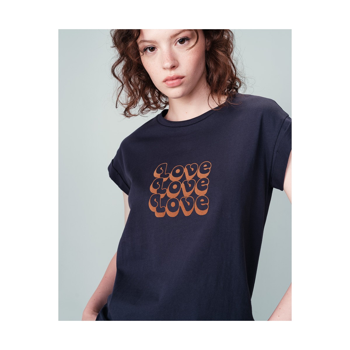 Grace et Mila - T-shirt bleu marine "Love"