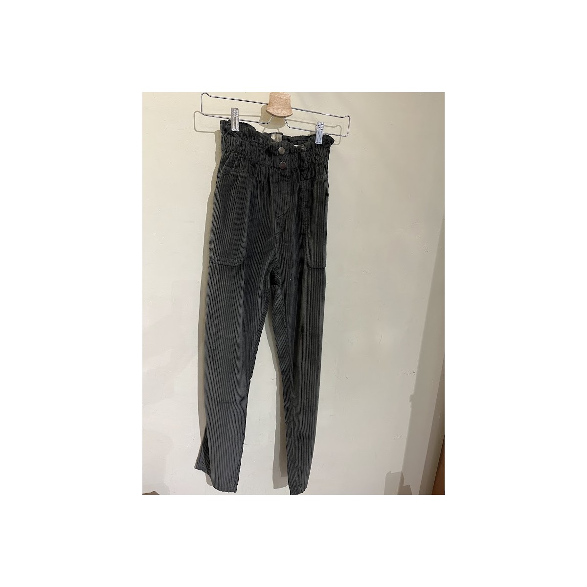 Pantalon en velours anthracite