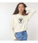 Marcel et Maurice - Sweat femme crop crème personnalisé