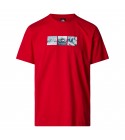 THE NORTH FACE - T-shirt sérigraphié rouge