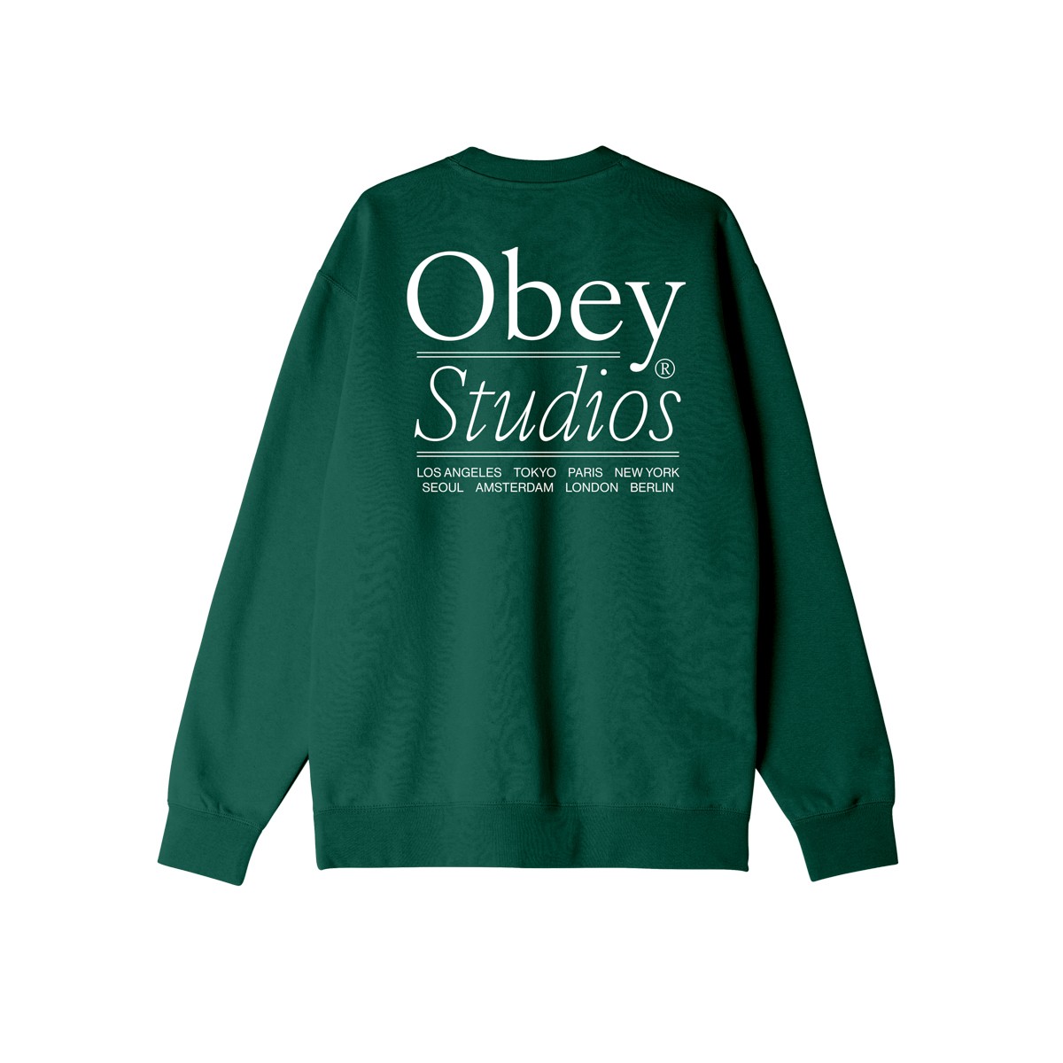 OBEY - Sweat vert foncé