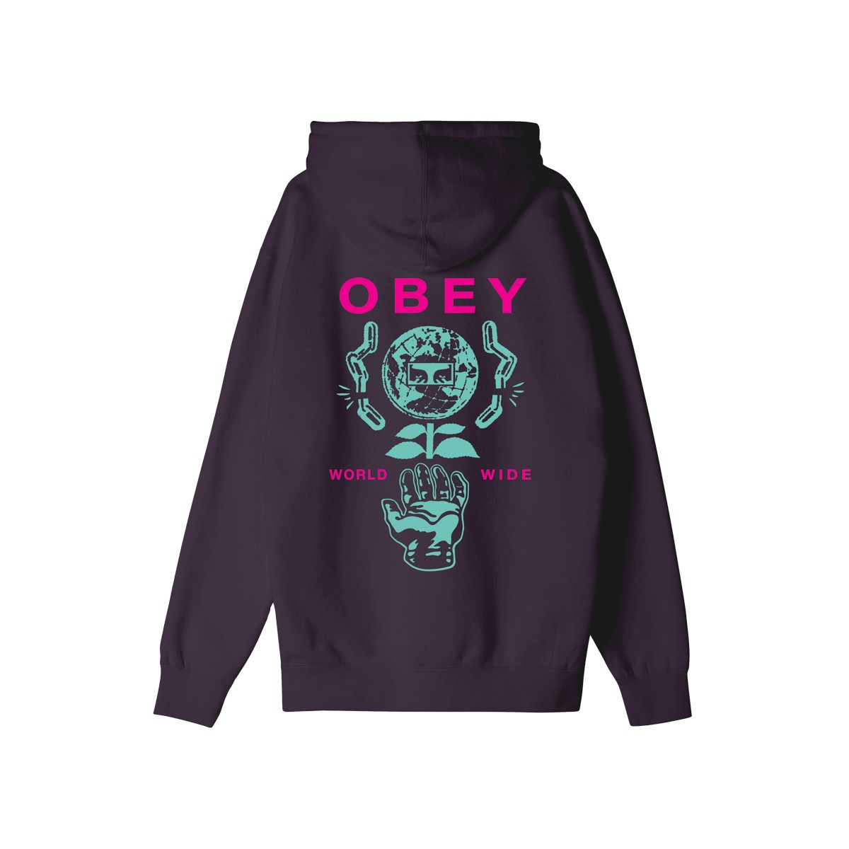 OBEY - Sweat prune à capuche