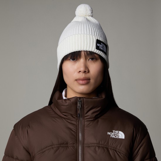 THE NORTH FACE - Bonnet logo box blanc