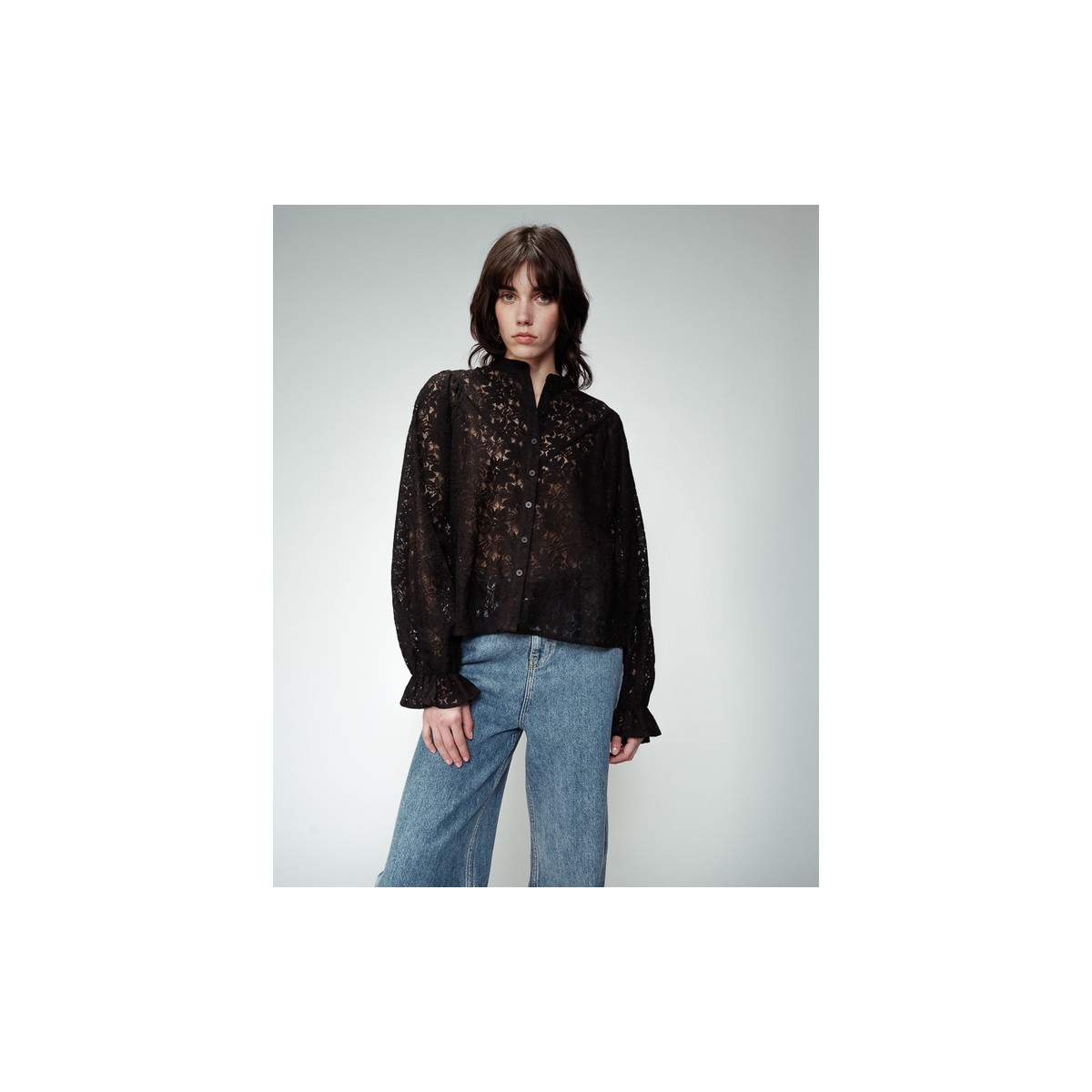 Grace et Mila - Blouse en dentelle noire