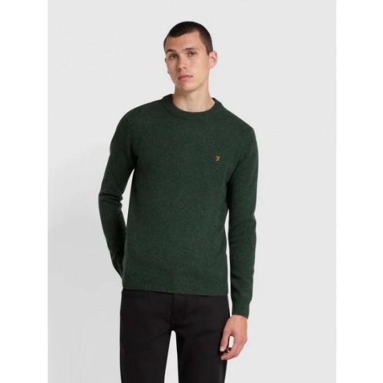 FARAH - Pull en laine vert sapin