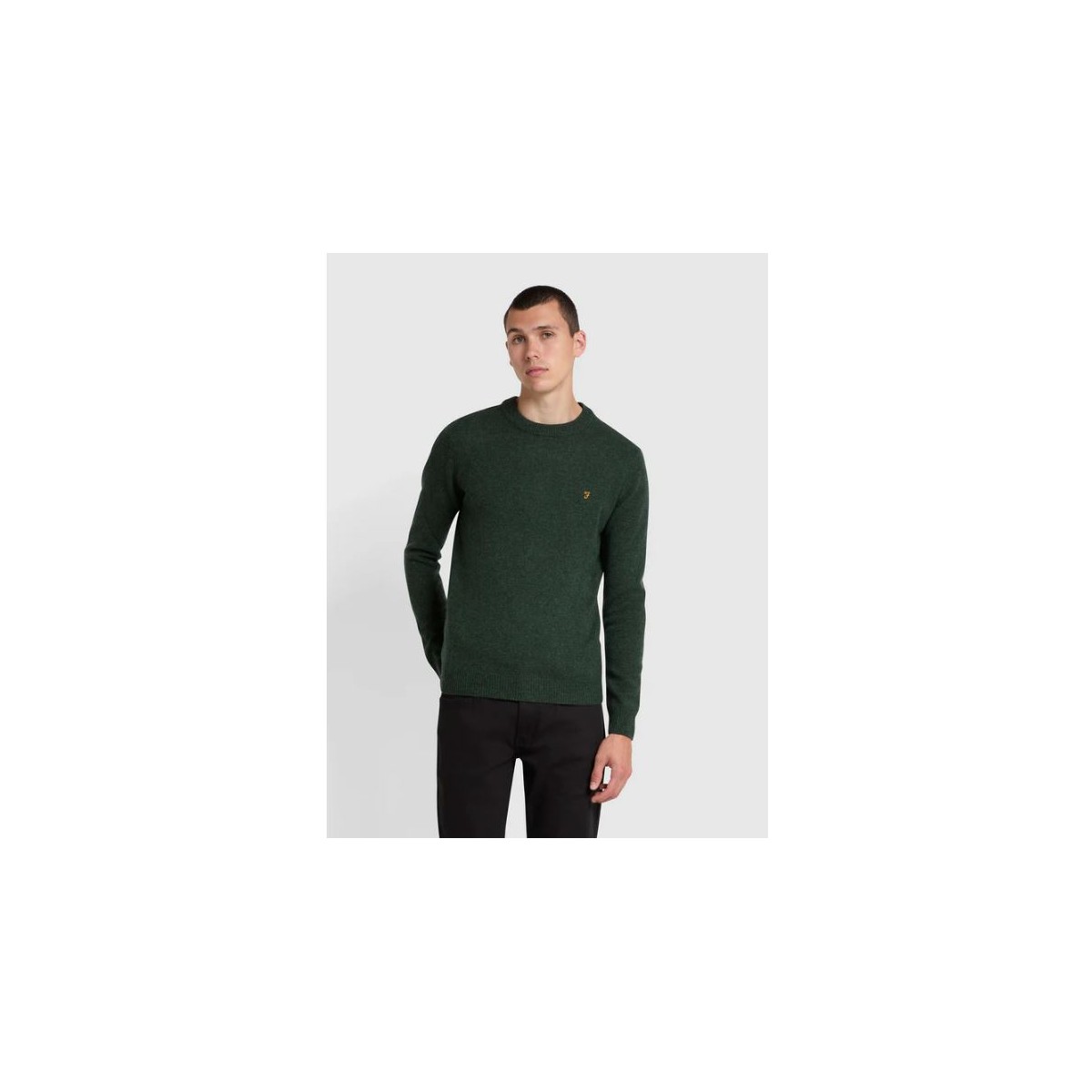 FARAH - Pull en laine vert sapin