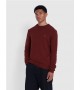 FARAH - Pull en laine rouge brique