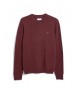 FARAH - Pull en laine rouge brique