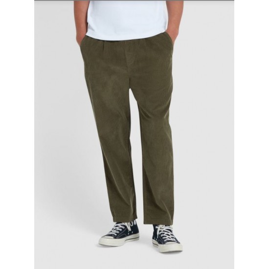 FARAH - Pantalon en velours olive