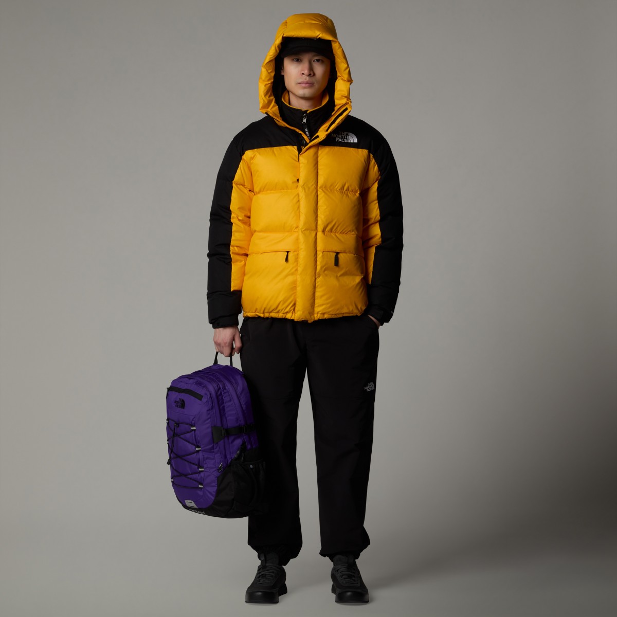 THE NORTH FACE - Parka en duvet noir et jaune