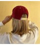 Poule Party - Casquette en velours bordeaux