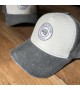 Poule Party - Casquette en velours gris et blanc