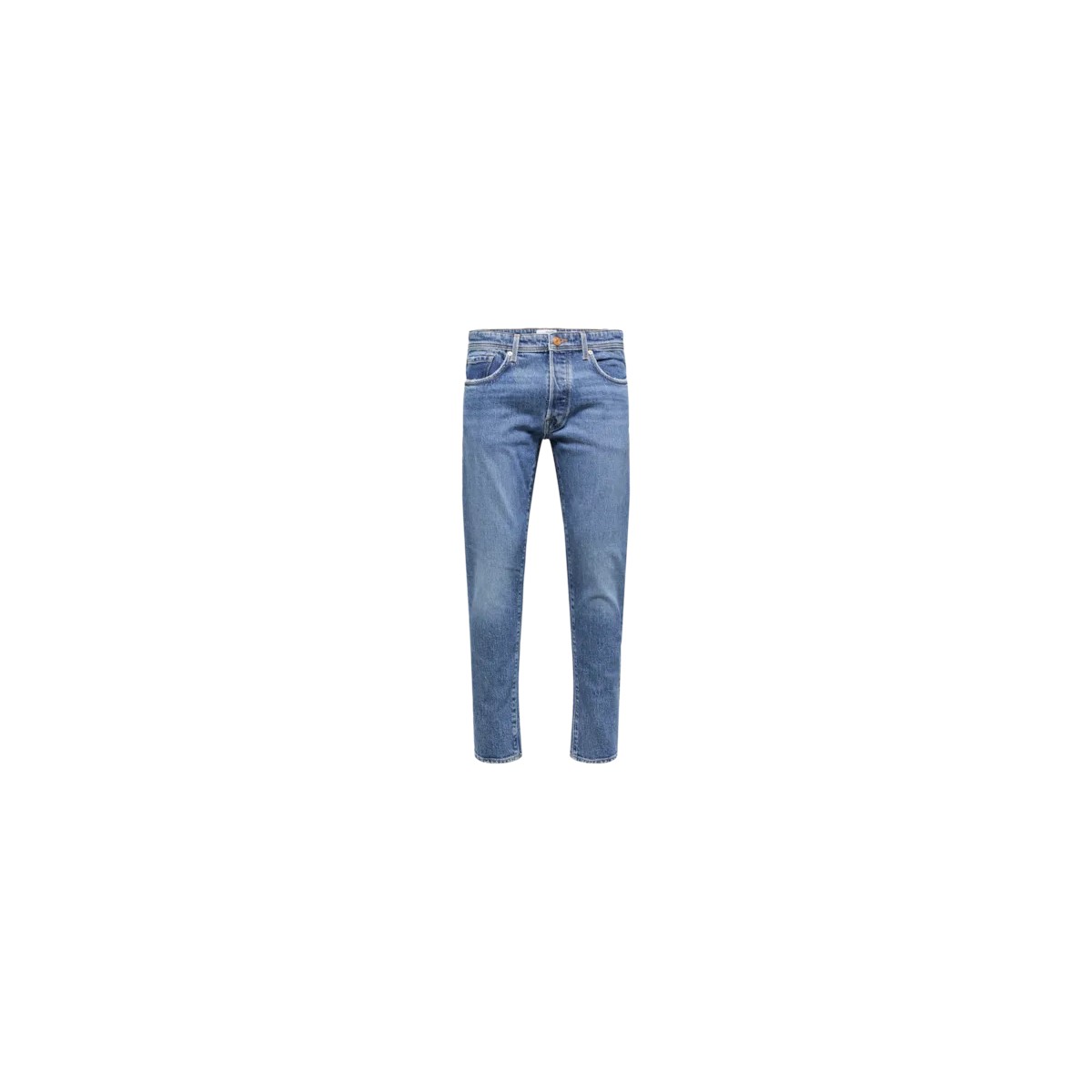 Selected homme - Jeans droit bleu denim