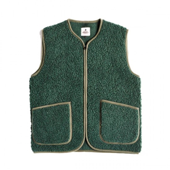 Coldbreaker - Gilet en laine sans manches vert foncé