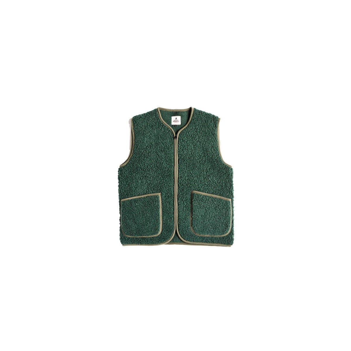 Coldbreaker - Gilet en laine sans manches vert foncé