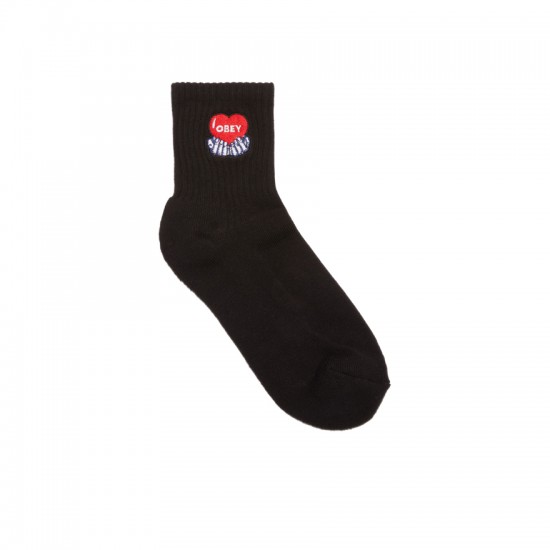 OBEY - Chaussettes blanches brodées