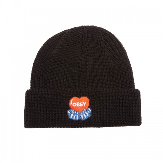 OBEY - Bonnet vert foncé