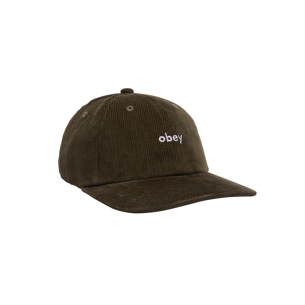 OBEY - Casquette en velours vert foncé