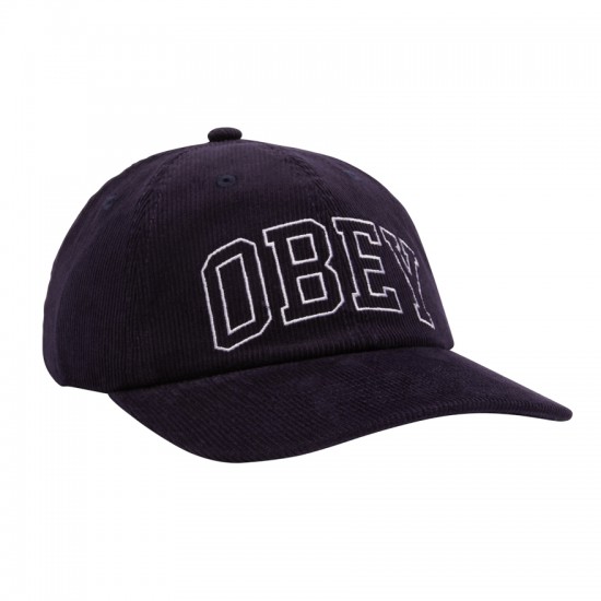 OBEY - Casquette en velours vert foncé