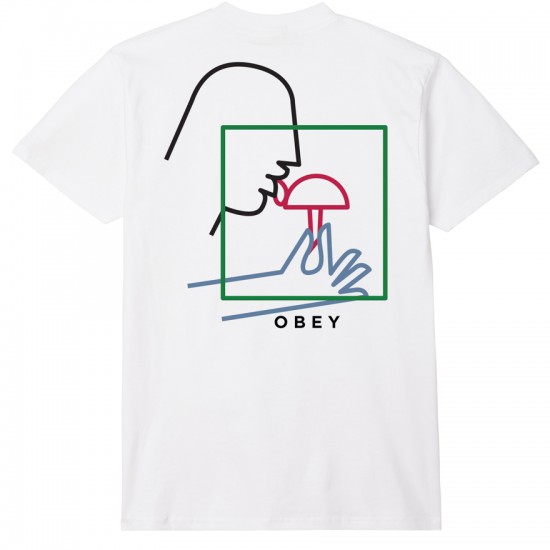 OBEY - T-shirt blanc sérigraphié