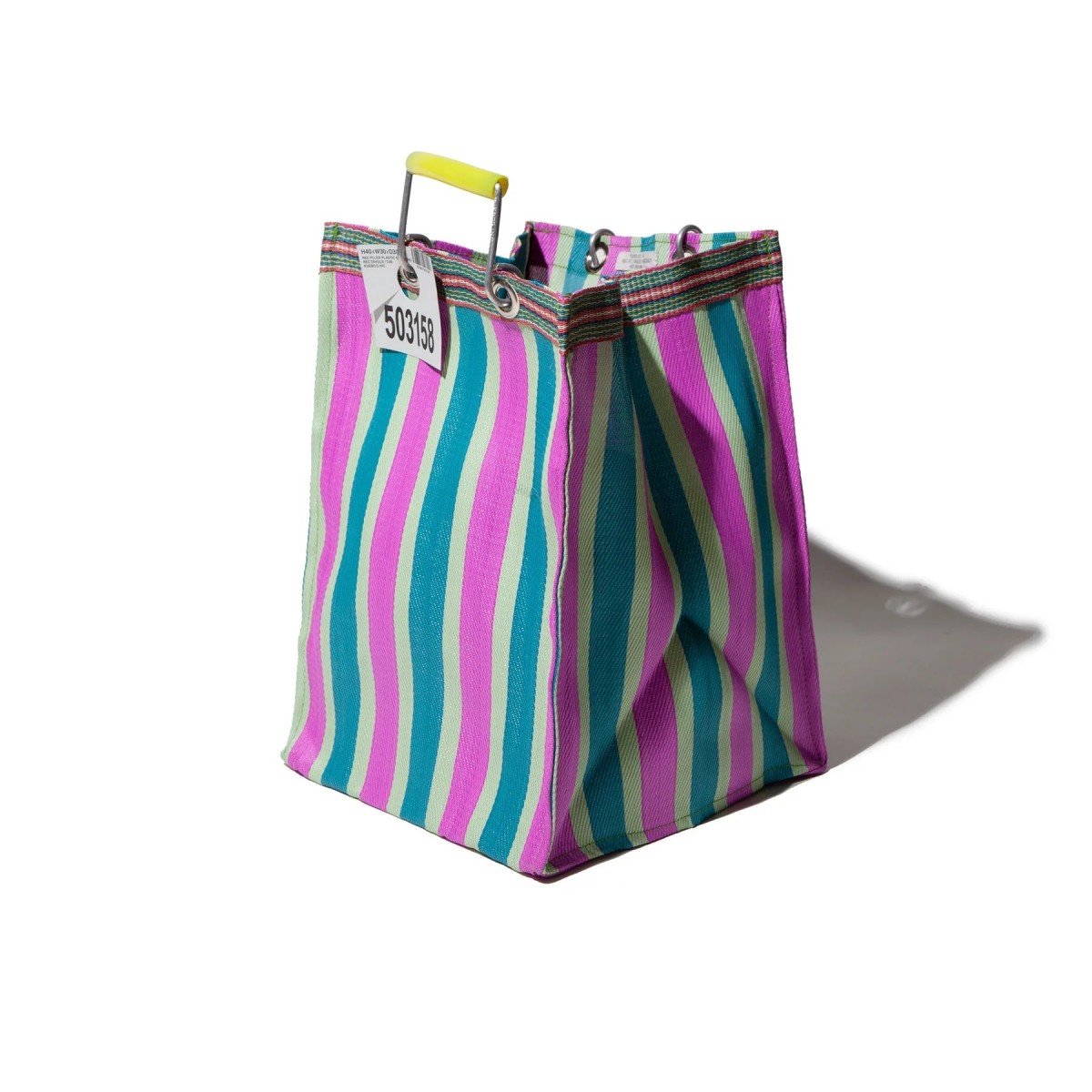 Puebco - Petit sac à rayures en plastique recyclé