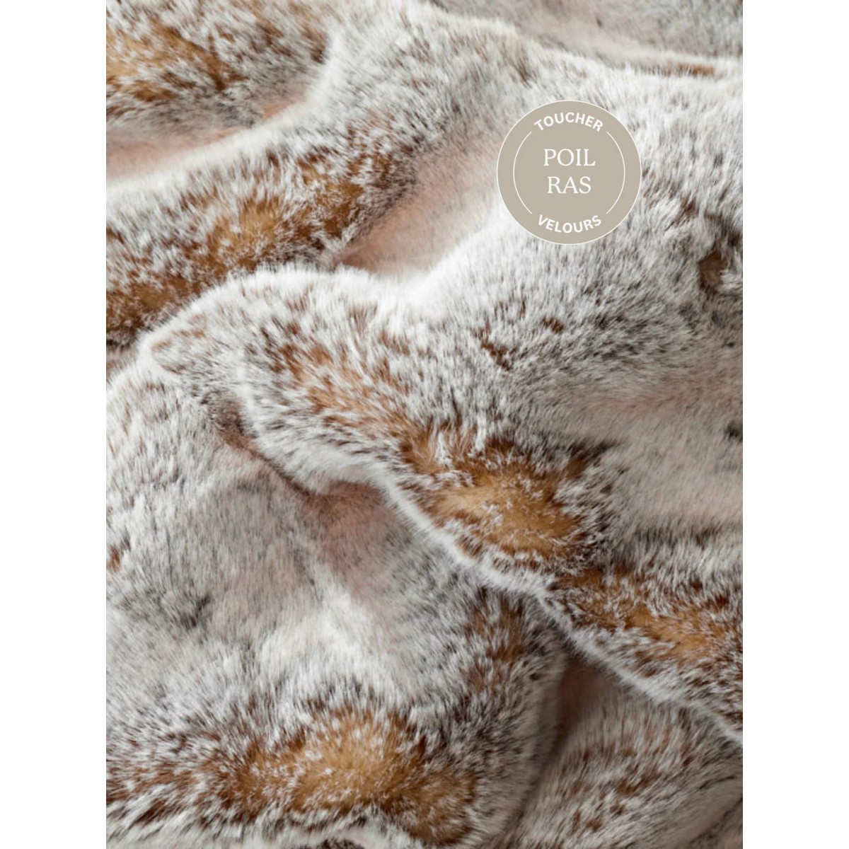 Plaids Cocooning - Plaid peau de bête blanc