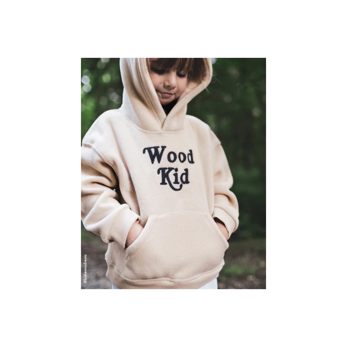 Émoi Émoi - Sweat à capuche polaire enfant beige