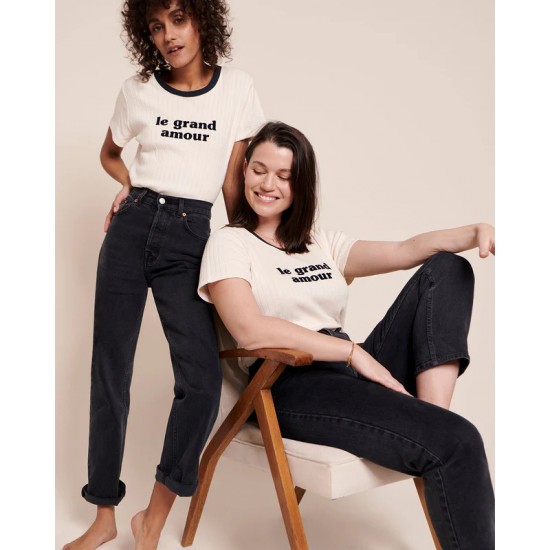 Émoi Émoi - T-Shirt côtelé crème 2