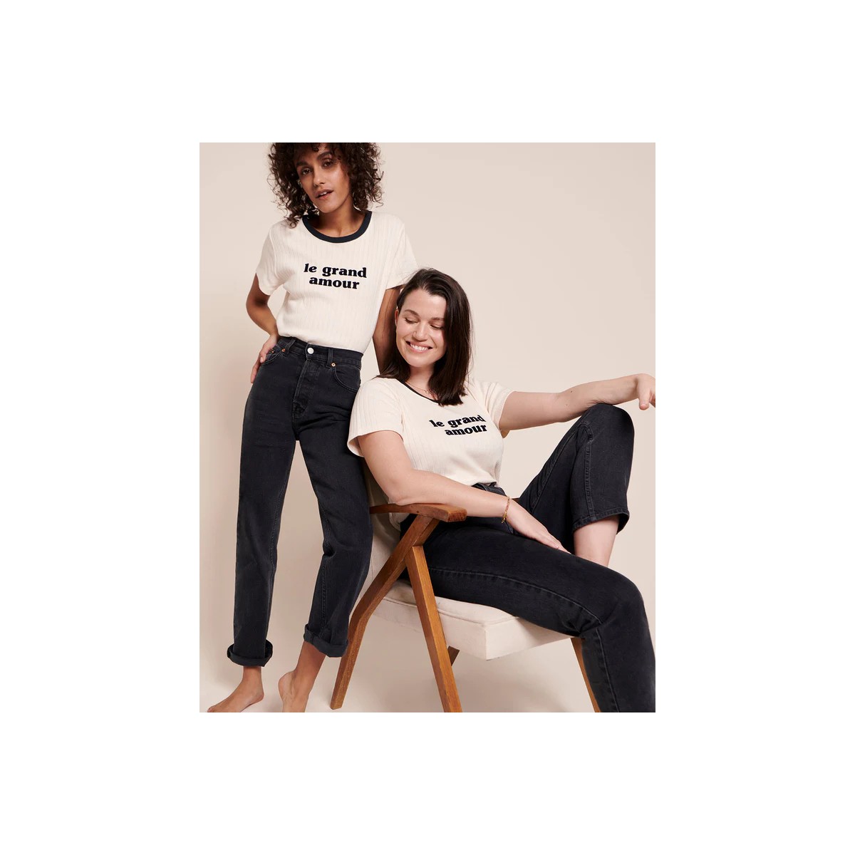 Émoi Émoi - T-Shirt côtelé crème