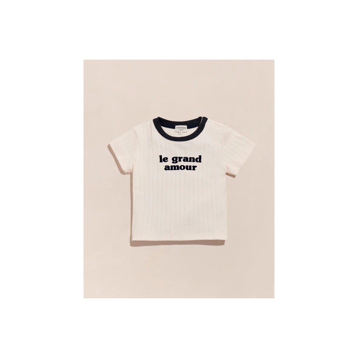 Émoi Émoi - T-Shirt côtelé crème