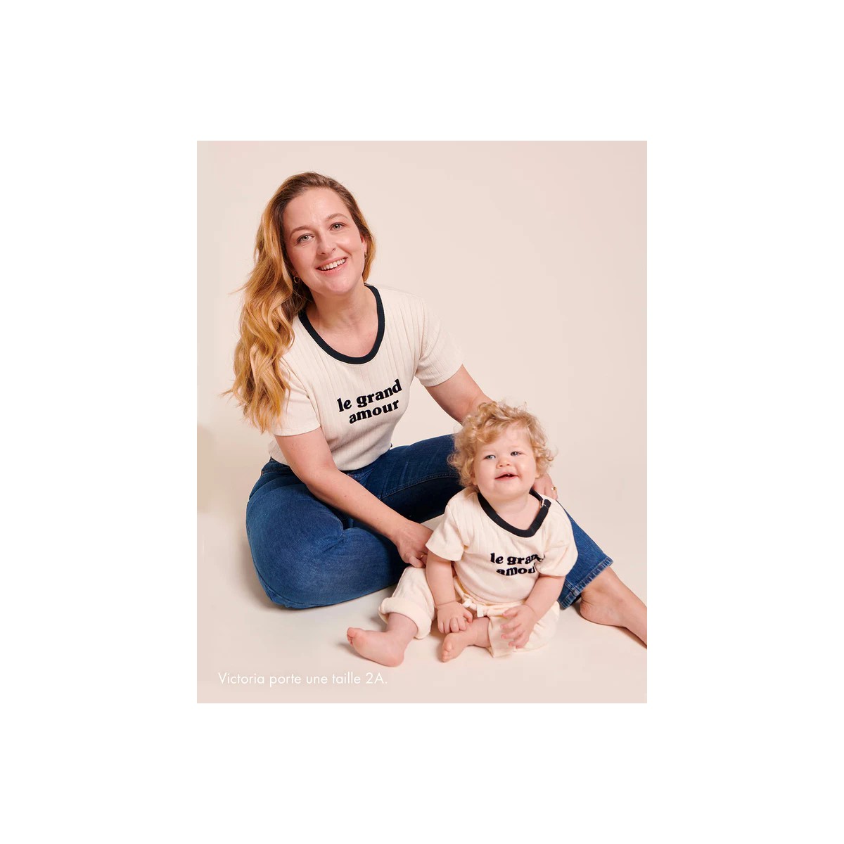 Émoi Émoi - T-Shirt côtelé crème