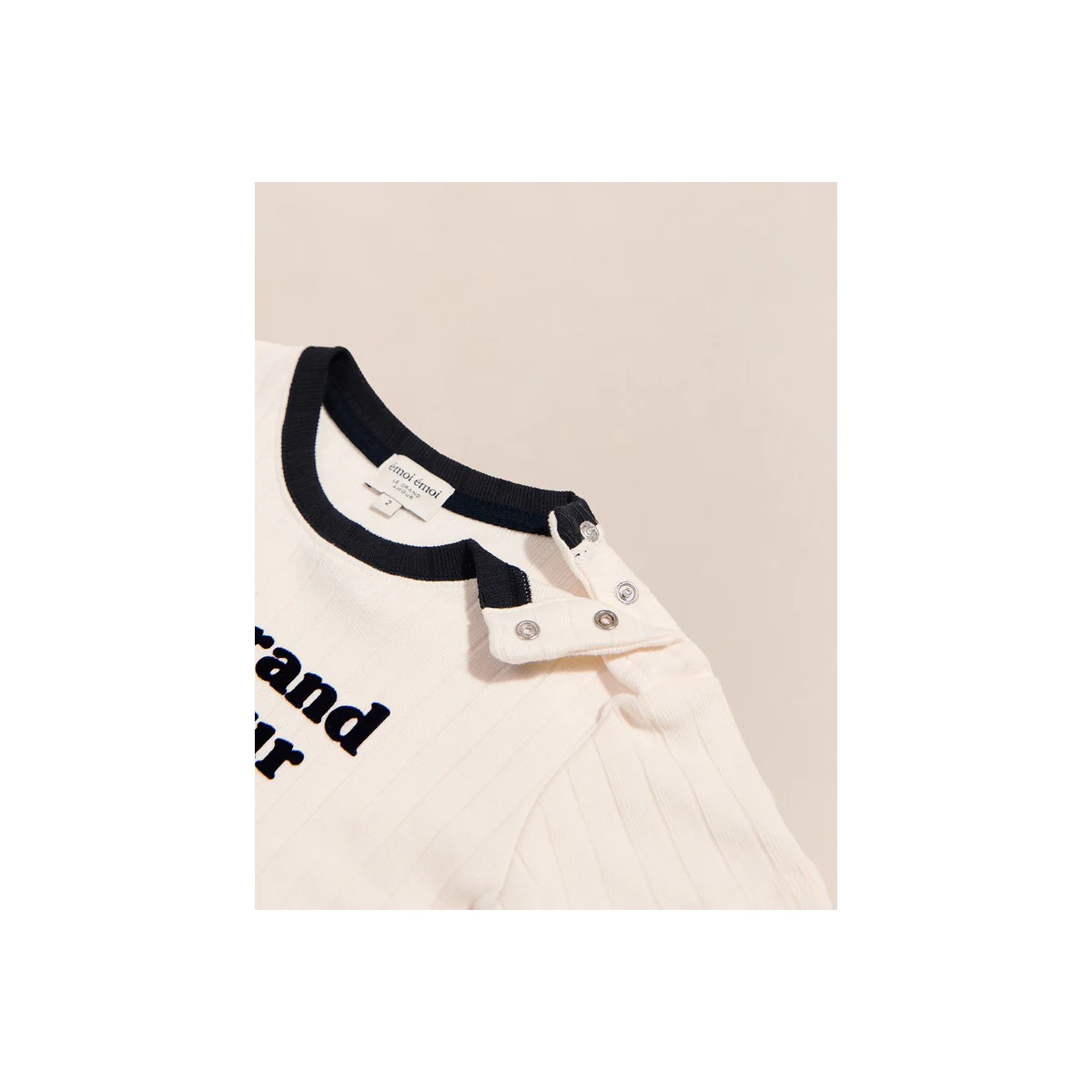 Émoi Émoi - T-Shirt côtelé crème