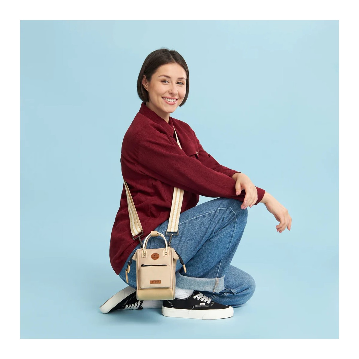 Cabaia - Micro sac bandoulière kaki